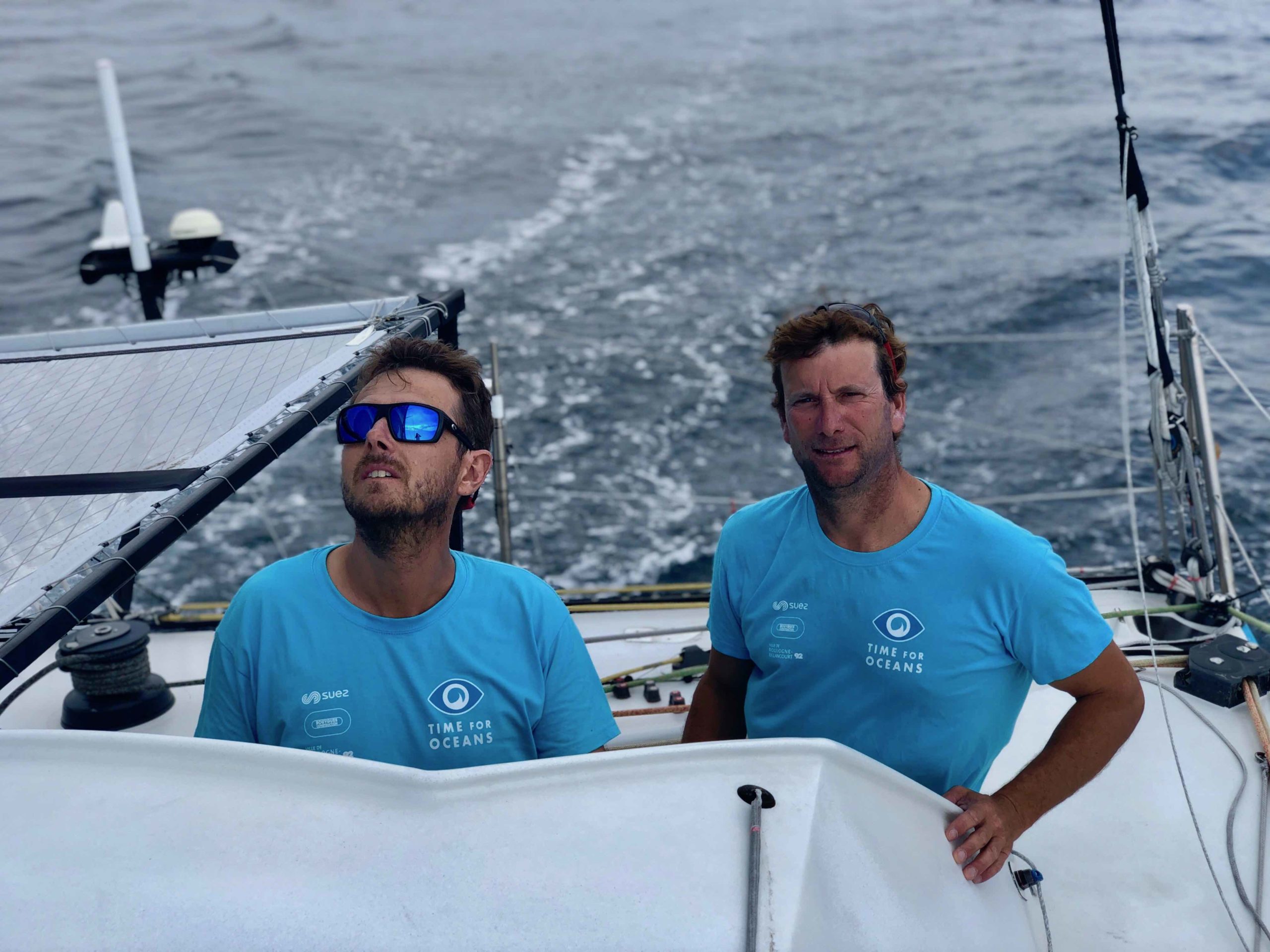 Bon départ pour Stéphane Le Diraison et François Guiffant sur la Fastnet Race à bord de Time For Oceans.